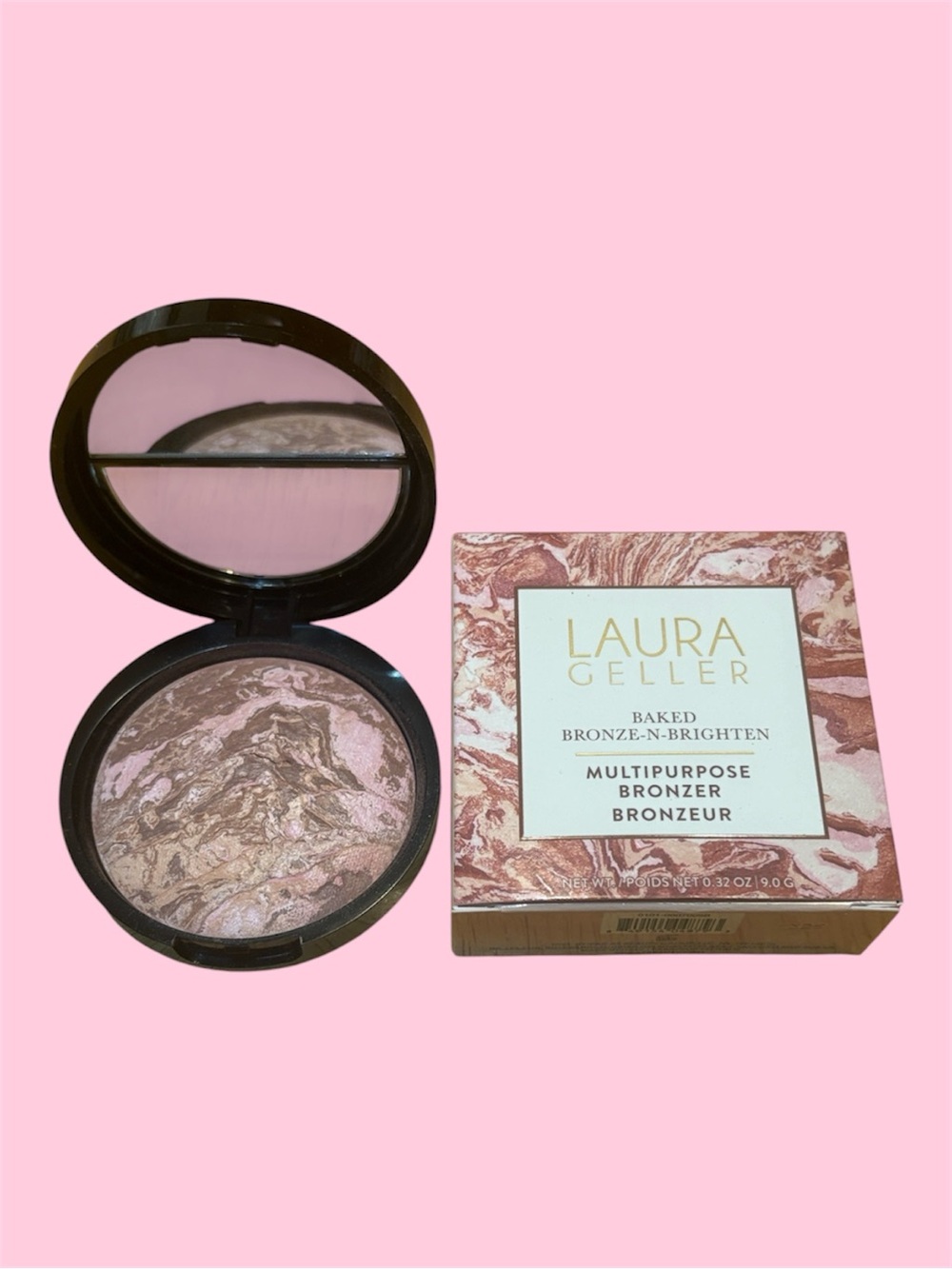Laura Geller Pink & Champagne Marble Baked Bronzer-FAIR
